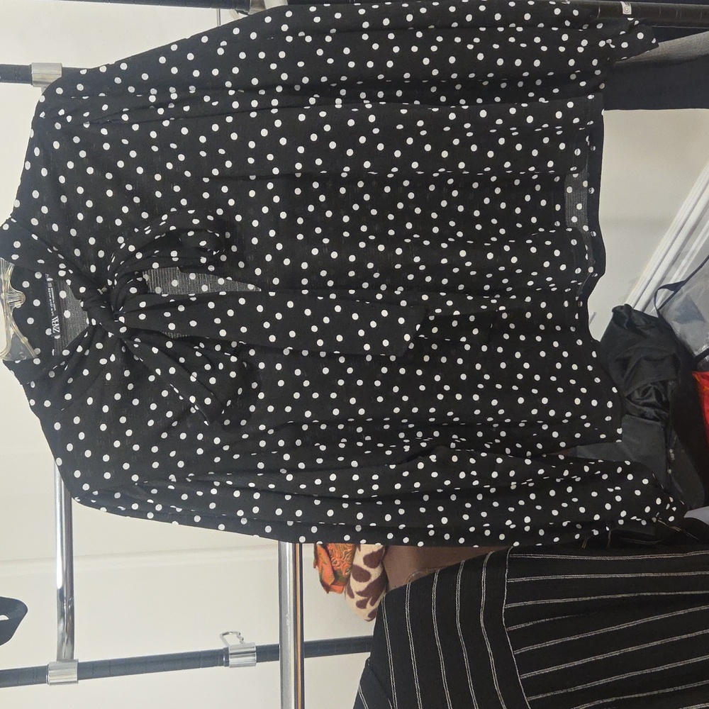Zara Tie Neck Blouse
